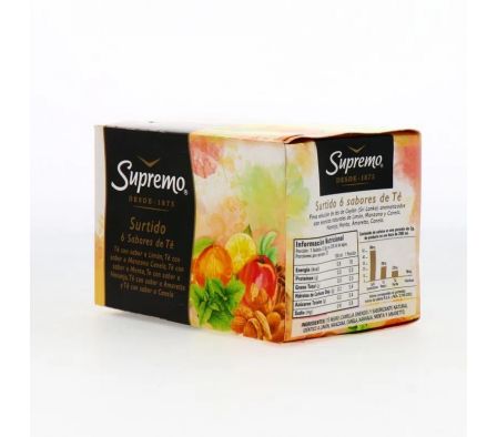 TE SUPREMO 6 SURTIDOS GOURMET X 20   SAQUITOS 