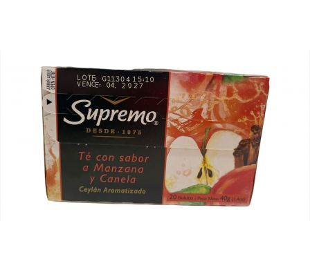 TE SUPREMO MANZANA CANELA X 20 UNIDADES