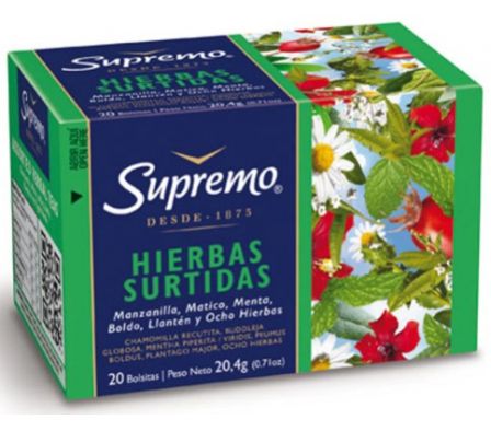 TE SUPREMO HIERBAS SURTIDAS 20 UNIDADES
