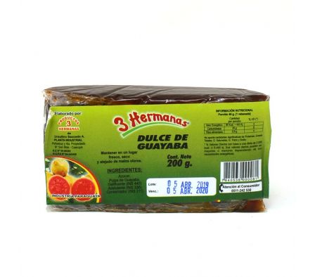 DULCE GUAYABA 3 HERMANAS 200  GR
