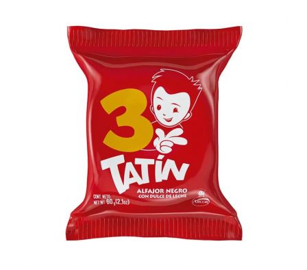ALFAJOR NEGRO TATIN DULCE DE LECHE 60  GR