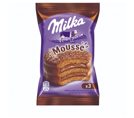 ALFAJOR MILKA MOUSSE NEGRO 55  GR 