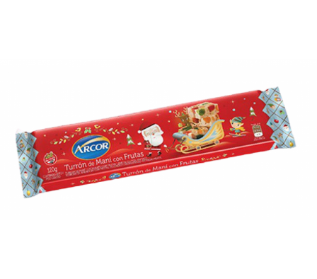 TURRON DE MANI ARCOR FRUTAS 120 GR