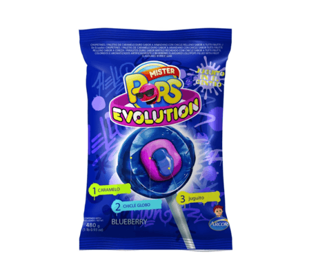 CHUPETIN MR POP'S EVOLUTION BLUEB 24 UND X480 GR