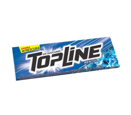 CHICLE ARCOR TOPLINE MENTOL 10GR