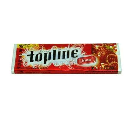 CHICLE ARCOR TOPLINE FRUTILLA 11GR