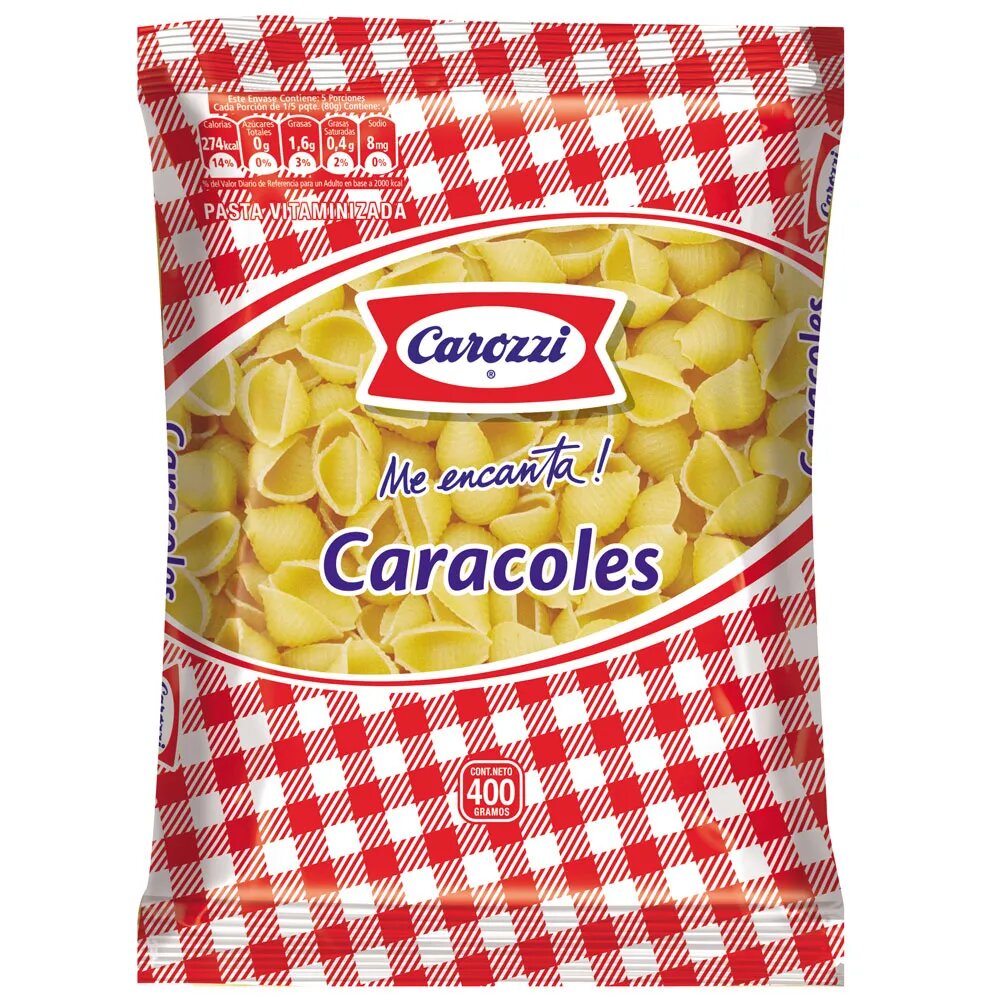 FIDEOS CAROZZI CARACOL 400  GR