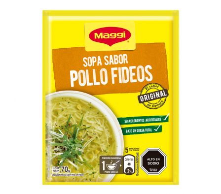SOPA MAGGI POLLO C/FIDEOS  70GR.