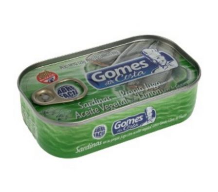 SARDINAS GOMES EN ACEITE CON LIMON 125 GR