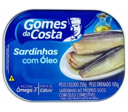 SARDINA GOMES EN ACEITE VEGETAL 250  GR