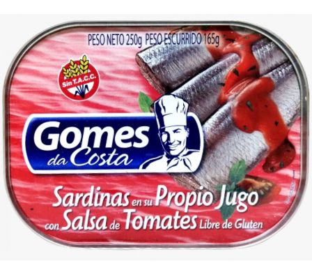 SARDINA GOMES EN SALSA DE TOMATE 250  GR