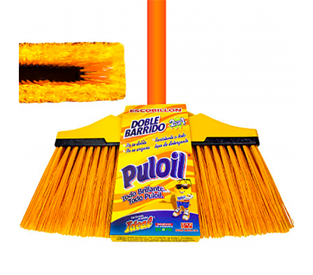 ESCOBA DOBLE BARRIDO PULOIL METAL