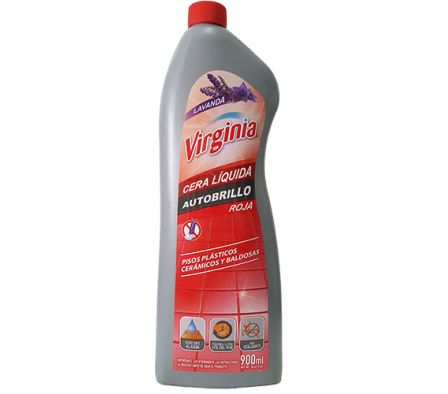 CERA VIRGINIA AUTOBRILLO ROJA LAVANDA 900 CC