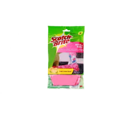 GUANTE SCOTCH BRITE COCINA ROSADO TALLE M