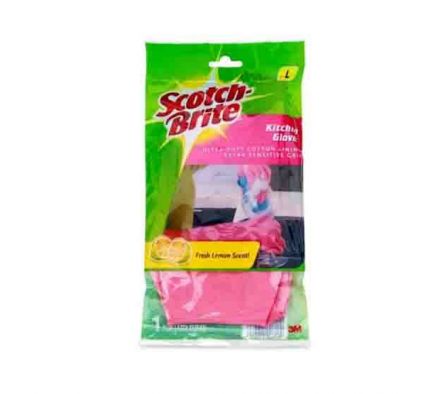 GUANTE SCOTCH BRITE COCINA ROSADO TALLE G L