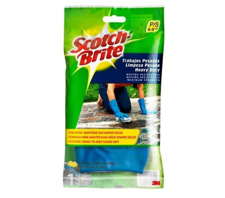 GUANTE SCOTCH BRITE TRABAJOS PESADOS AZUL TALLE P