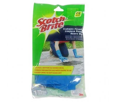 GUANTE SCOTCH BRITE TRABAJO PESADO AZUL TALLE G L