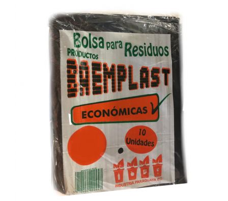 BOLSA P/RESIDUOS BAEMPLAST NEGRA10x100 LT ECO