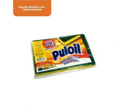 ESPONJA PULOIL MULTIUSO 3 X 4 UNIDADES