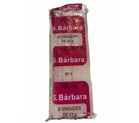 VELA SANTA BARBARA Nº4 X 8 UNIDADES