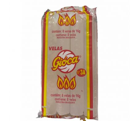 VELA GIOCA Nº3 X 8 UNIDADES