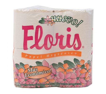 PAPEL HIGIENICO FLORIS 30 MT X 4 UNIDADES