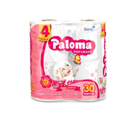 PAPEL HIGIENICO PALOMA PERFUM.x4un