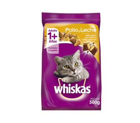 ALIMENTO P/ GATO WHISKAS POLLO 500 GR