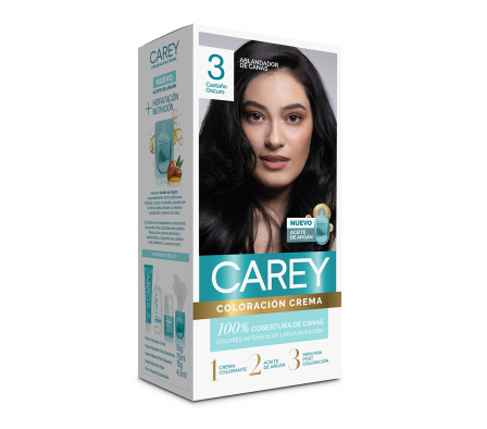 TINTE KIT COLOR CAREY CASTAÑO OSCURO 3