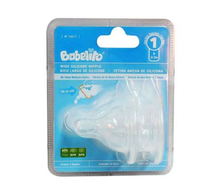 TETINA SILICONA BLISTER TALLE 1 X 2 UNIDADES