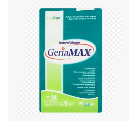 PAÑAL GERIAMAX PARA ADULTO MEDIANO X 9 UNIDADES