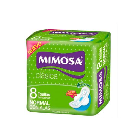 TOALLITAS HIG. MIMOSA CLASICA C/ALAS 8un