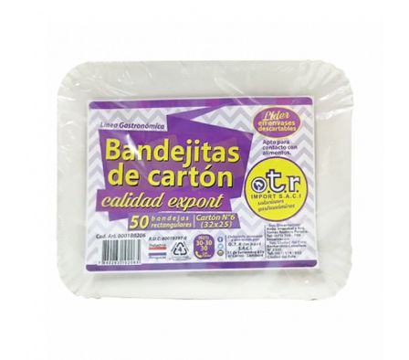 BAND.OTR RECT.CARTON NRO.6 - 50 UN.