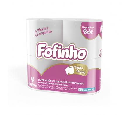 PAPEL HIG. FOFINHO D. HOJA BEBE PERFUMADO x4 UND