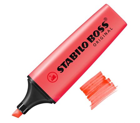 RESALTADOR STABILO BOSS ROJO