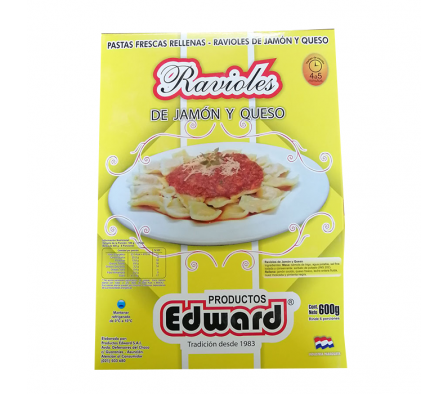 RAVIOLES JAMON Y QUESO EDWARD 500  GR