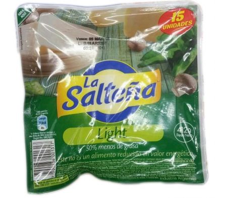 TAPA P/ EMPANADA LIGHT LA SALTEÑA 12 UN