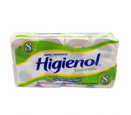 PAPEL HIGIENICO HIGIENOL TEXTURADO 8x30 MT