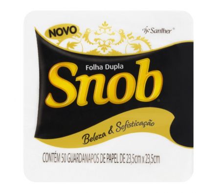 SERVILLETA SNOB DOBLE HOJA 23.5x23.5x50 UNIDADES