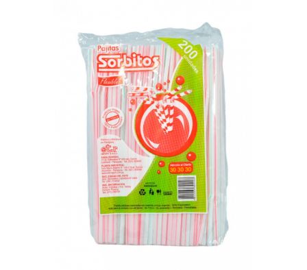 PAJITA SORBITO FLEX COLOR 200UN.