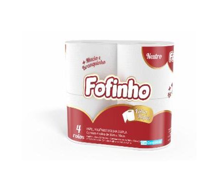 PAPEL HIGIEN FOFINHO DOBLE HOJA NEUTRO x4 UND.