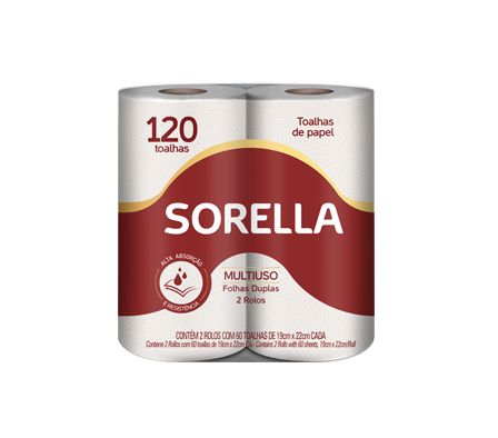 TOALLA PAPEL SORELLA D.HOJA  2 UNIDADES