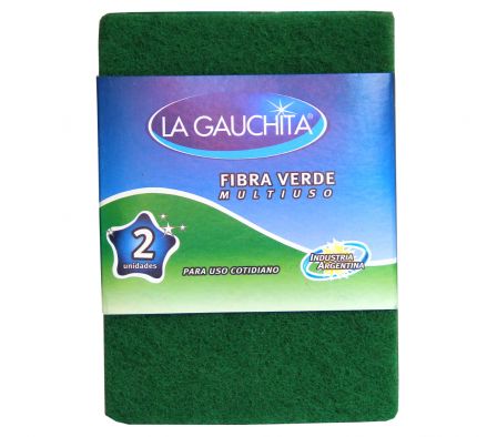 FIBRA LA GAUCHITA MULTIUSO VERDE X 2 UNIDADES