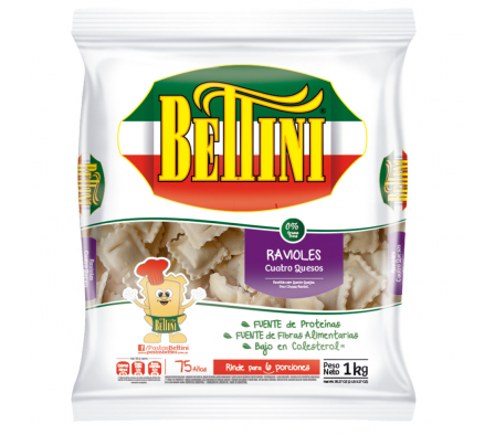 RAVIOLES BETTINI 4 QUESOS 1 KG