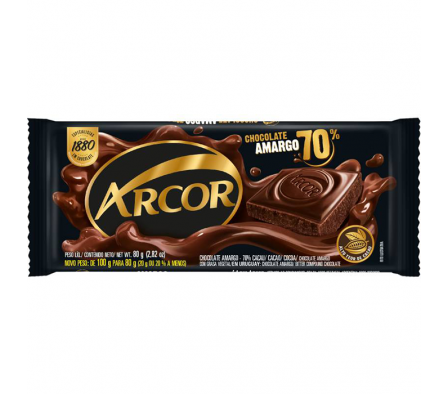 CHOCOLATE ARCOR AMARGO 80GR