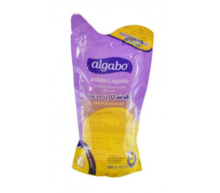JABON LIQUIDO ALGABO VAINILLA DOY PACK 300 ML