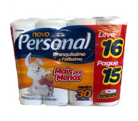 PAPEL HIGIENICO PERSONAL NEUTRO 16 X4 UNIDADES