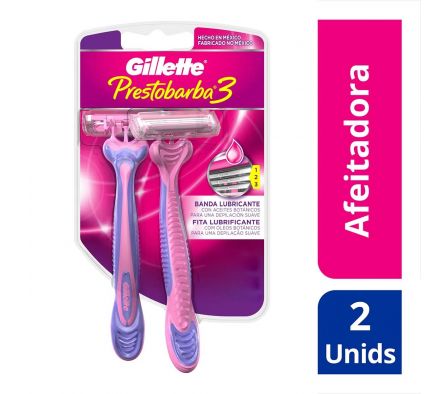 MAQUINA PRESTOBARBA 3 MUJRES X 2 UNIDADES