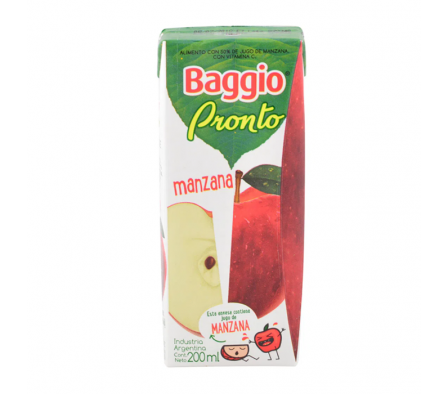 JUGO BAGGIO PRONTO MANZANA 200 ML