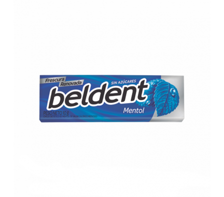 CHICLE BELDENT MENTOL 10  GR
